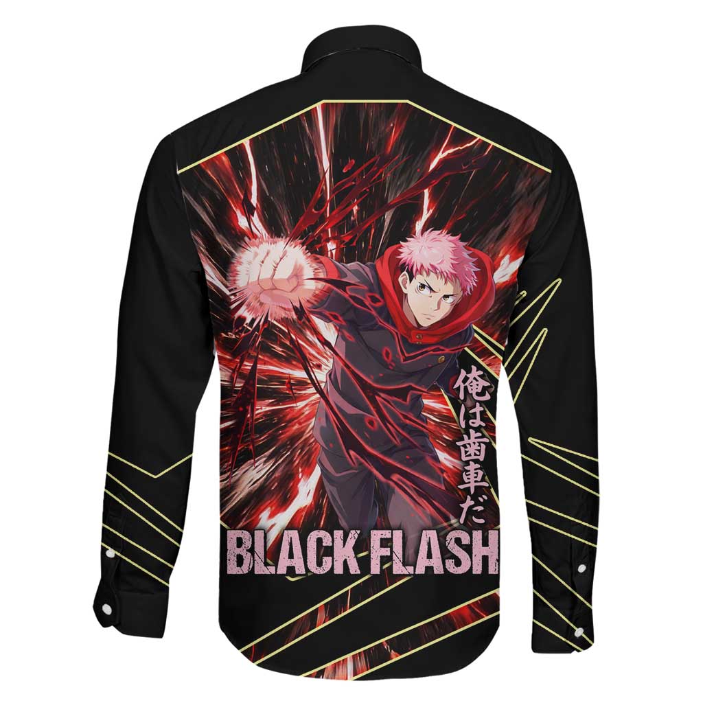 Yuji Itadori Black Flash Family Matching Mermaid Dress and Hawaiian Shirt Dynamic Cursed Energy Burst Style
