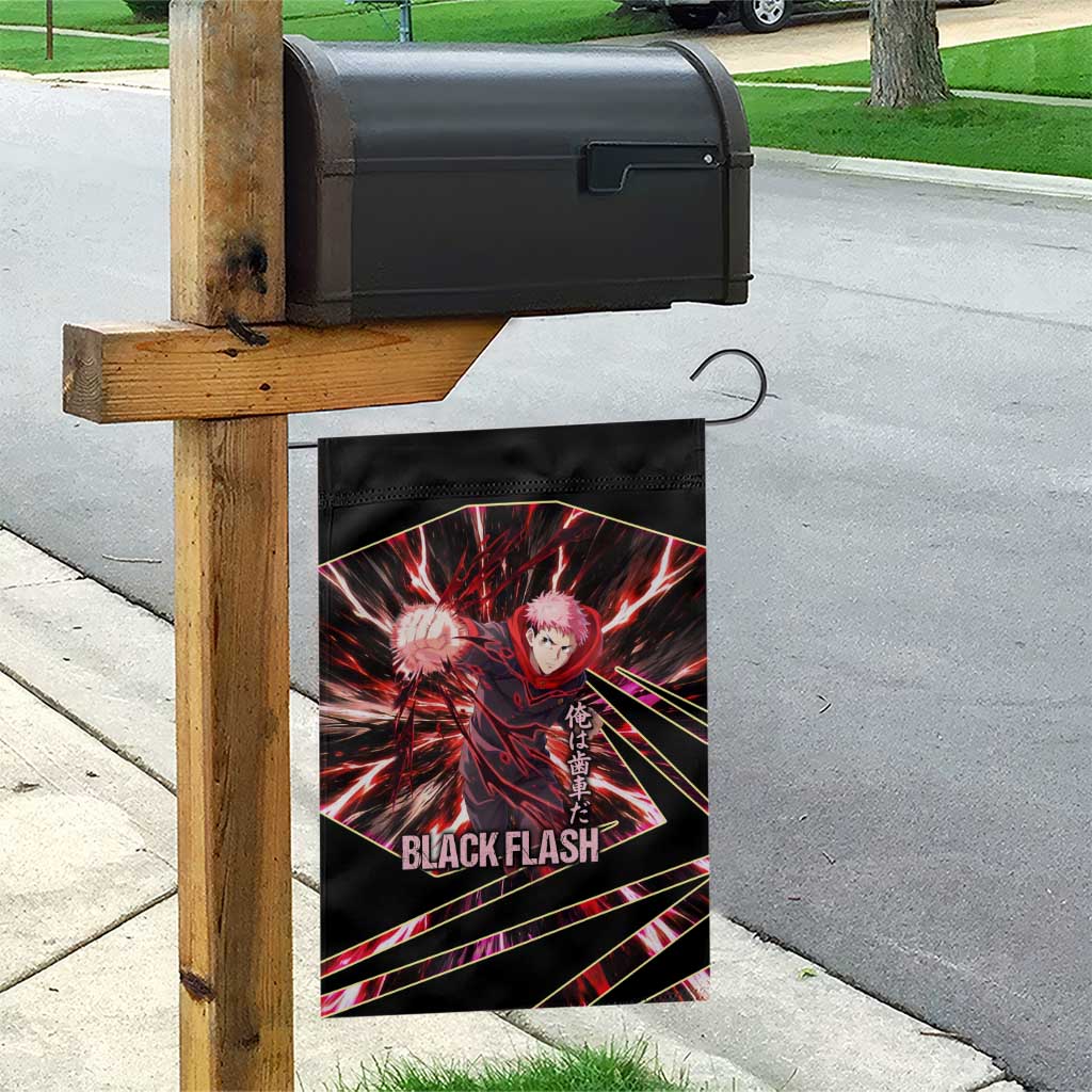 Yuji Itadori Black Flash Garden Flag Dynamic Cursed Energy Burst Style