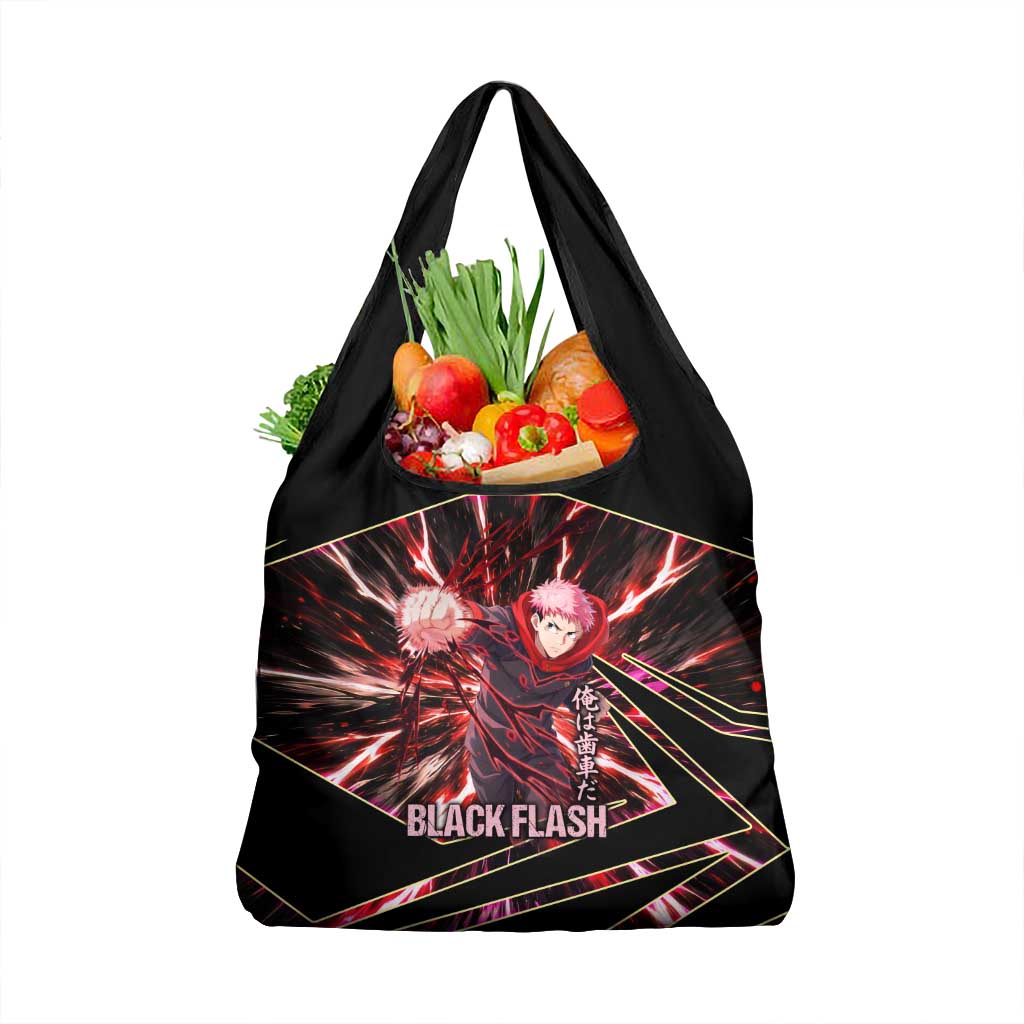 Yuji Itadori Black Flash Grocery Bag Dynamic Cursed Energy Burst Style