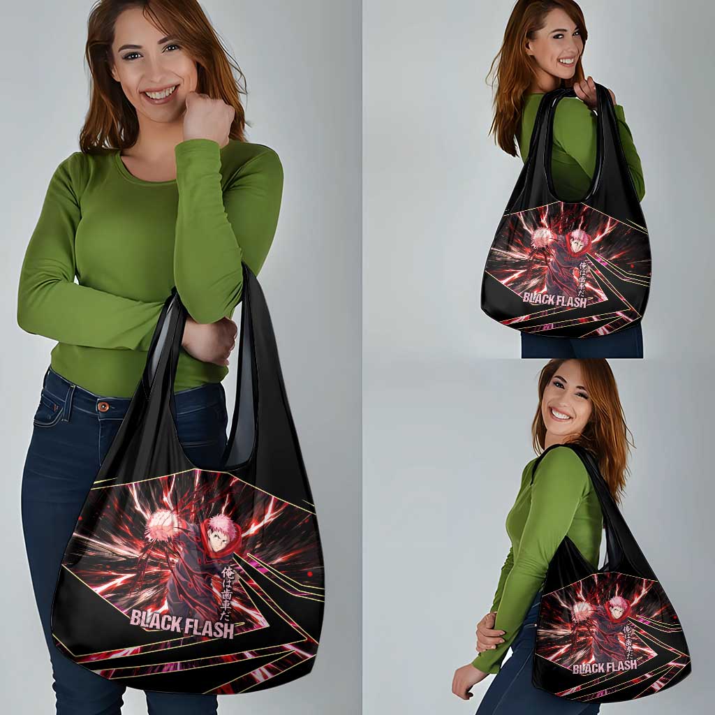 Yuji Itadori Black Flash Grocery Bag Dynamic Cursed Energy Burst Style