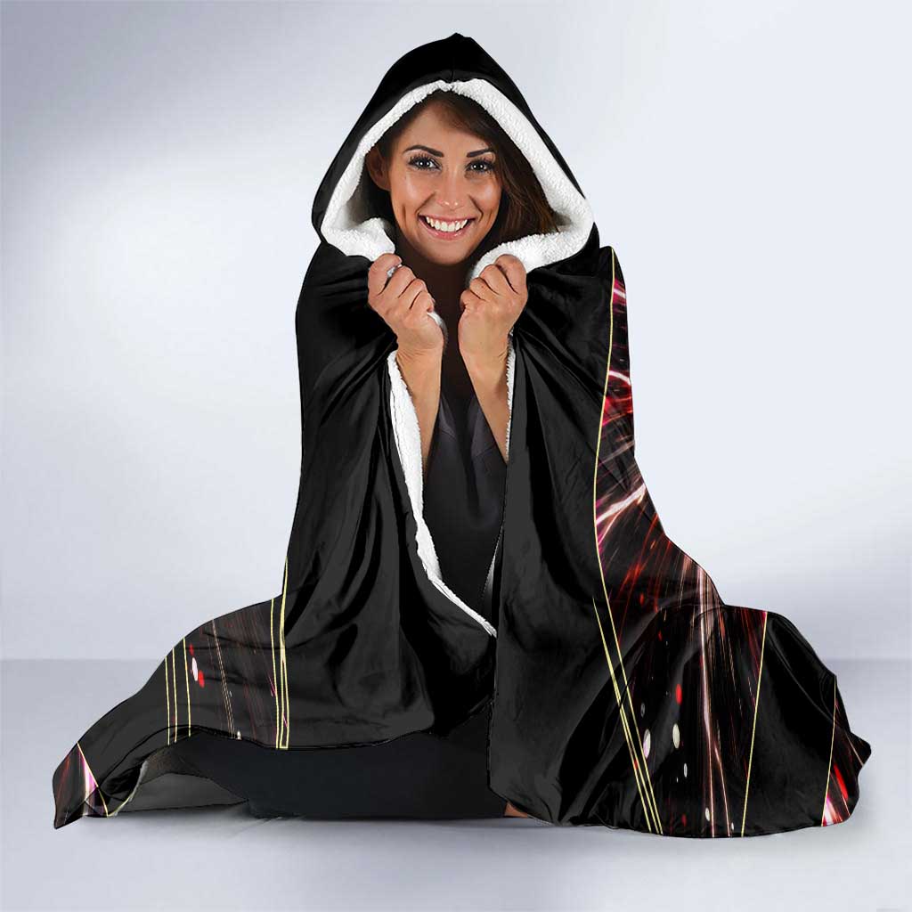 Yuji Itadori Black Flash Hooded Blanket Dynamic Cursed Energy Burst Style