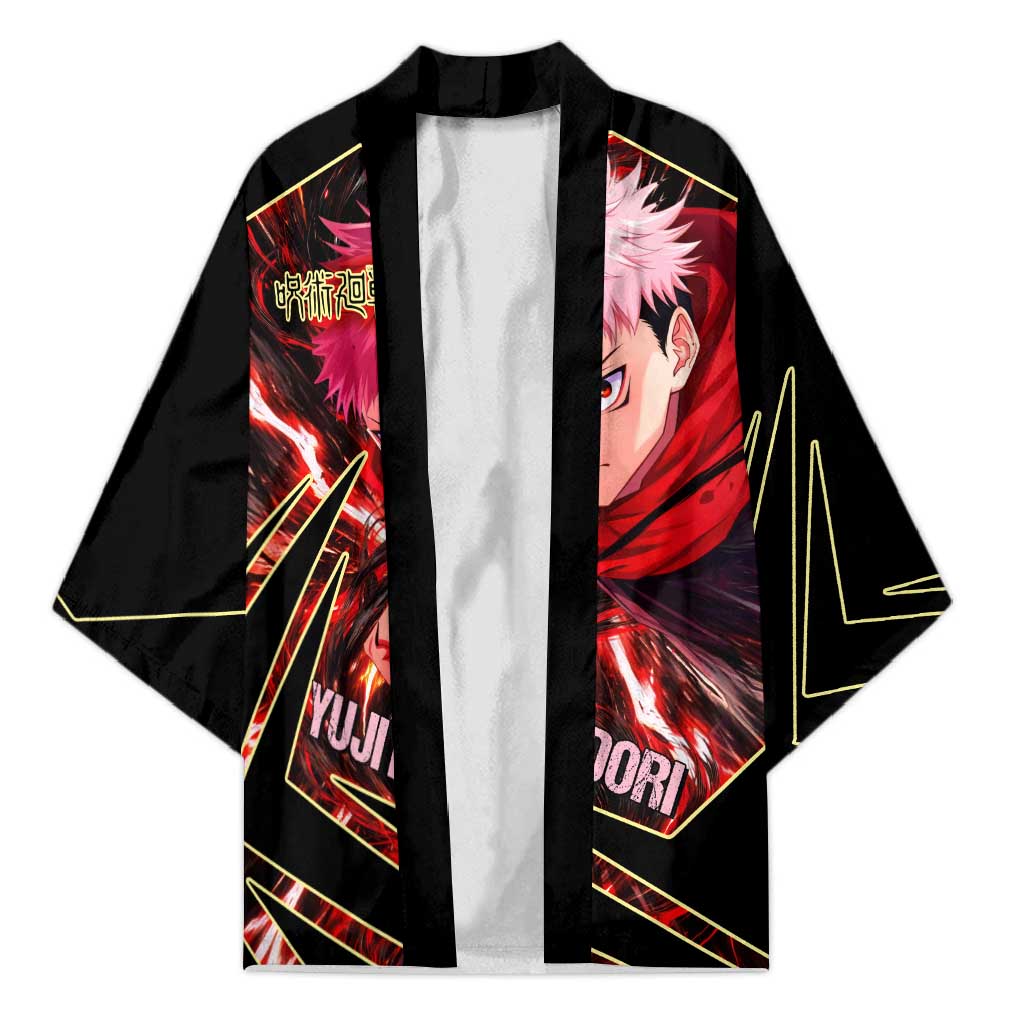 Yuji Itadori Black Flash Kimono Dynamic Cursed Energy Burst Style