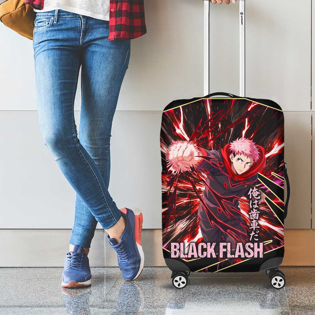 Yuji Itadori Black Flash Luggage Cover Dynamic Cursed Energy Burst Style