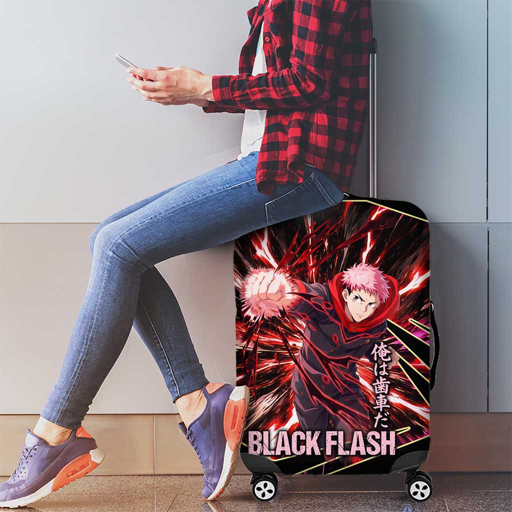 Yuji Itadori Black Flash Luggage Cover Dynamic Cursed Energy Burst Style