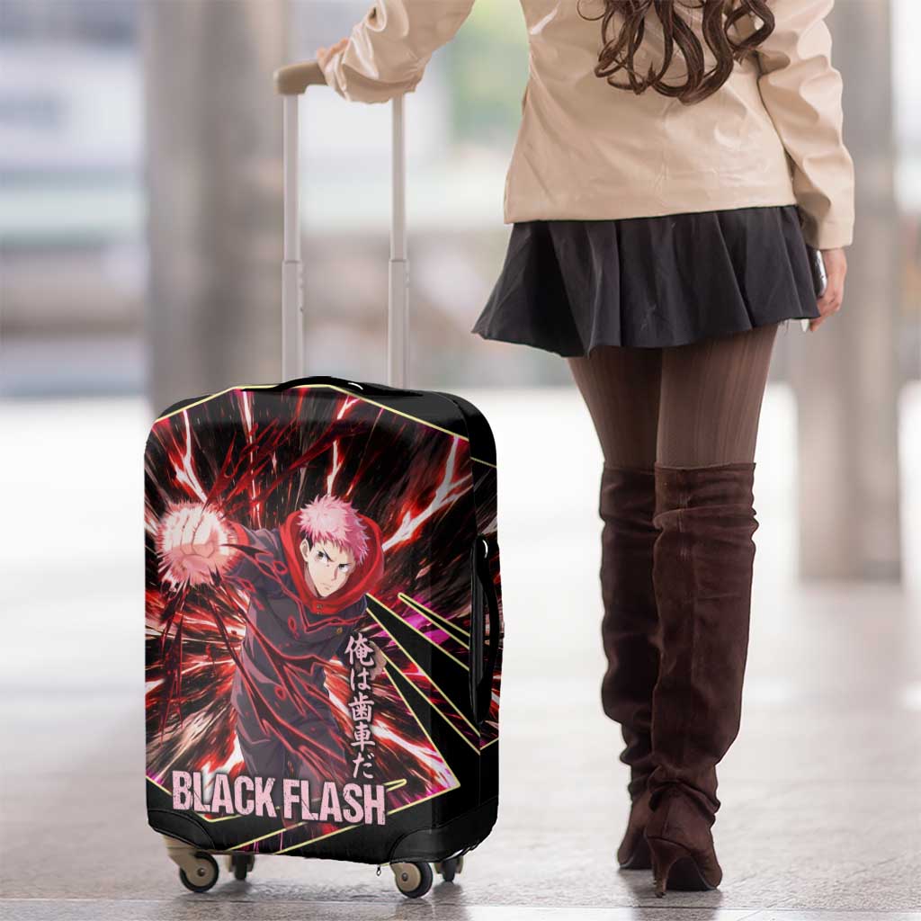 Yuji Itadori Black Flash Luggage Cover Dynamic Cursed Energy Burst Style