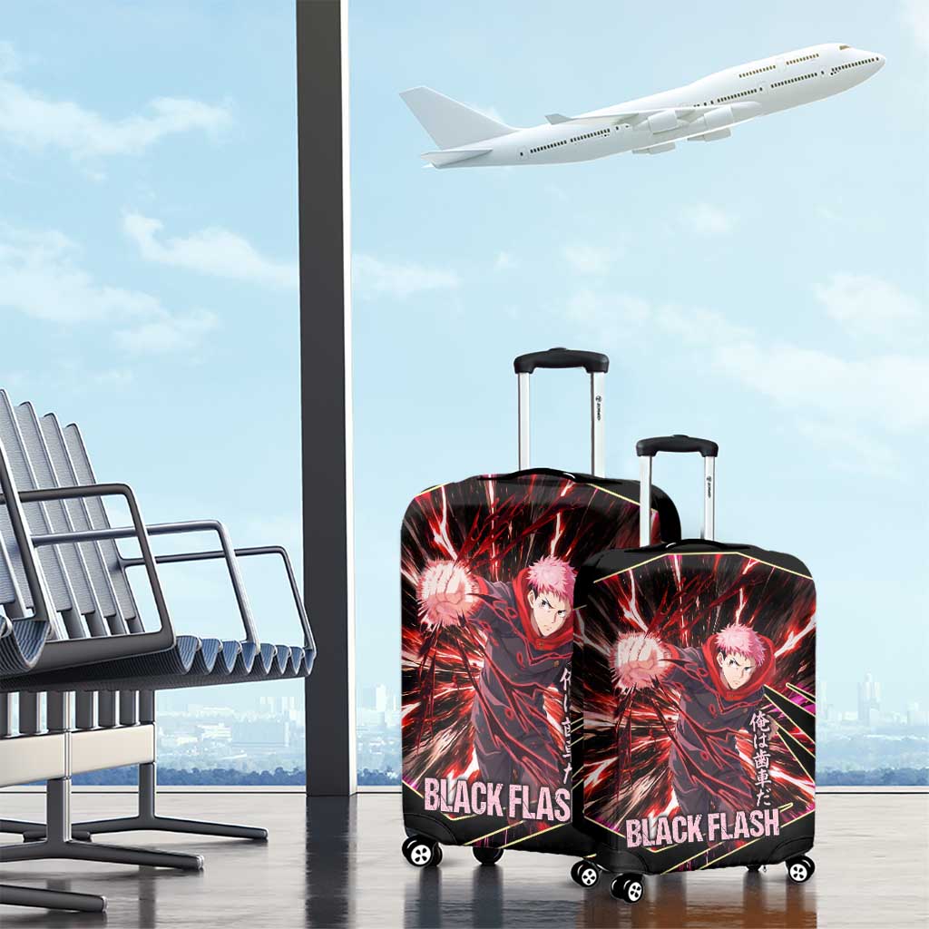 Yuji Itadori Black Flash Luggage Cover Dynamic Cursed Energy Burst Style