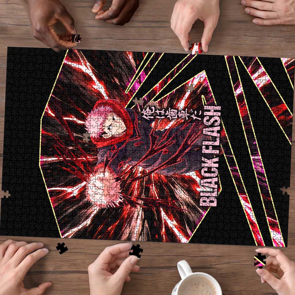 Yuji Itadori Black Flash Puzzle Dynamic Cursed Energy Burst Style