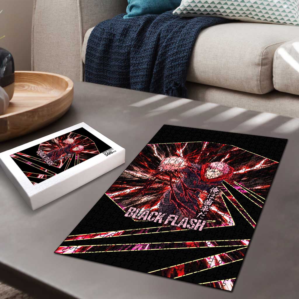 Yuji Itadori Black Flash Puzzle Dynamic Cursed Energy Burst Style