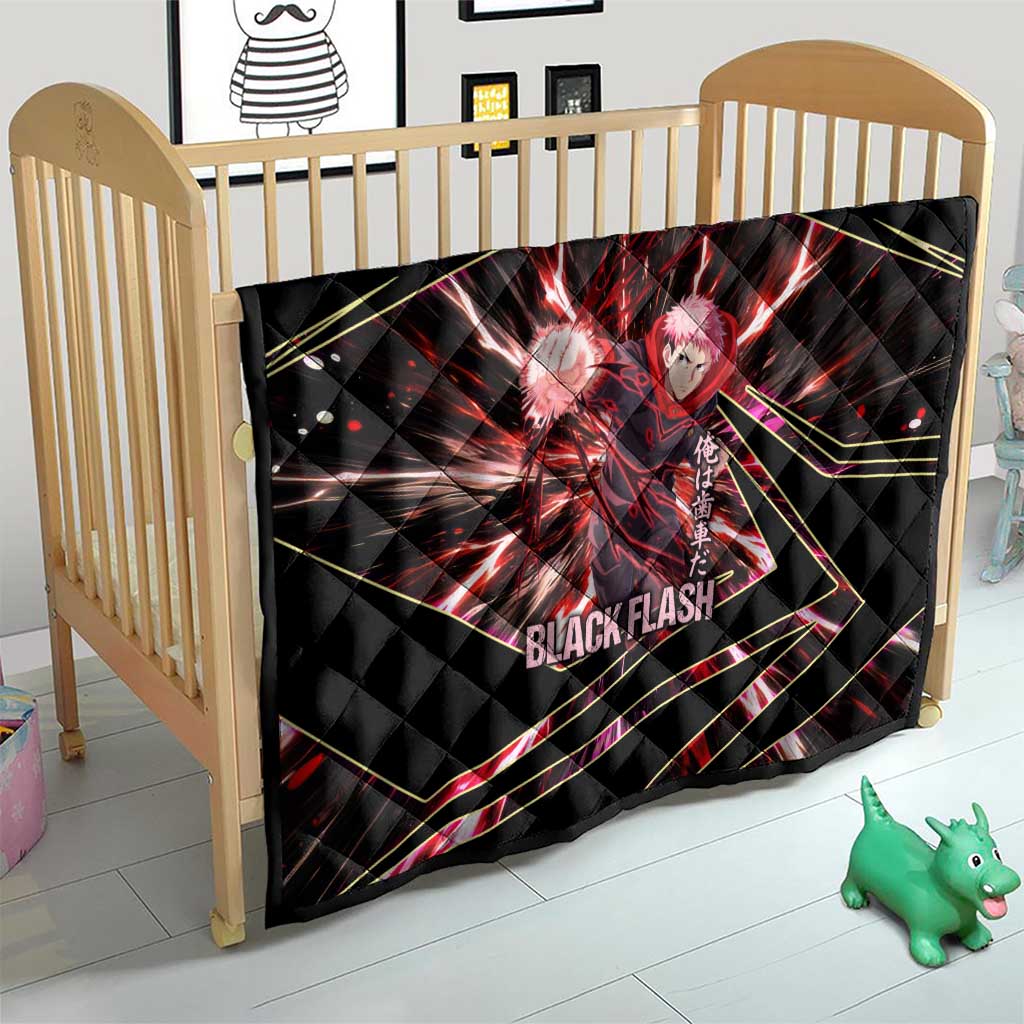 Yuji Itadori Black Flash Quilt Dynamic Cursed Energy Burst Style