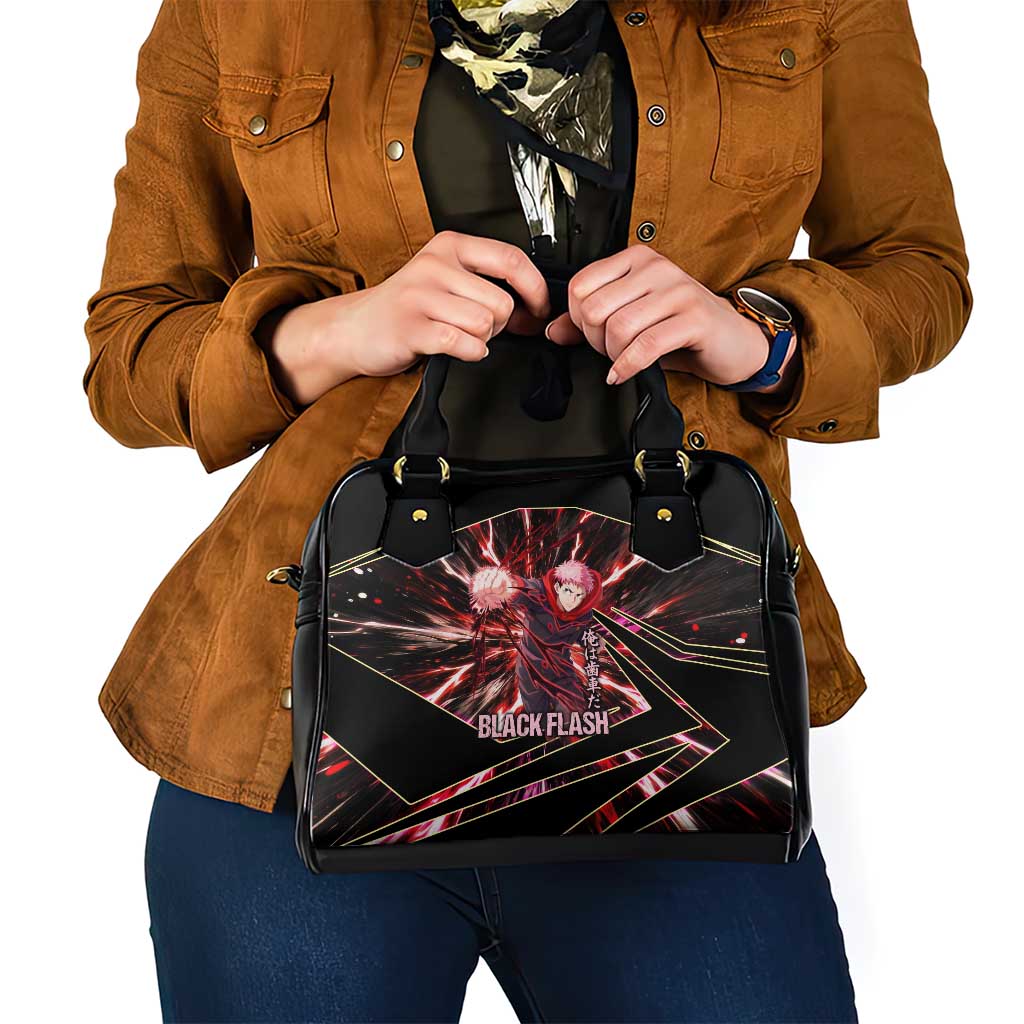 Yuji Itadori Black Flash Shoulder Handbag Dynamic Cursed Energy Burst Style