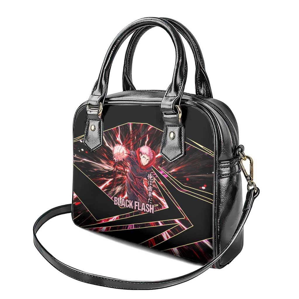 Yuji Itadori Black Flash Shoulder Handbag Dynamic Cursed Energy Burst Style