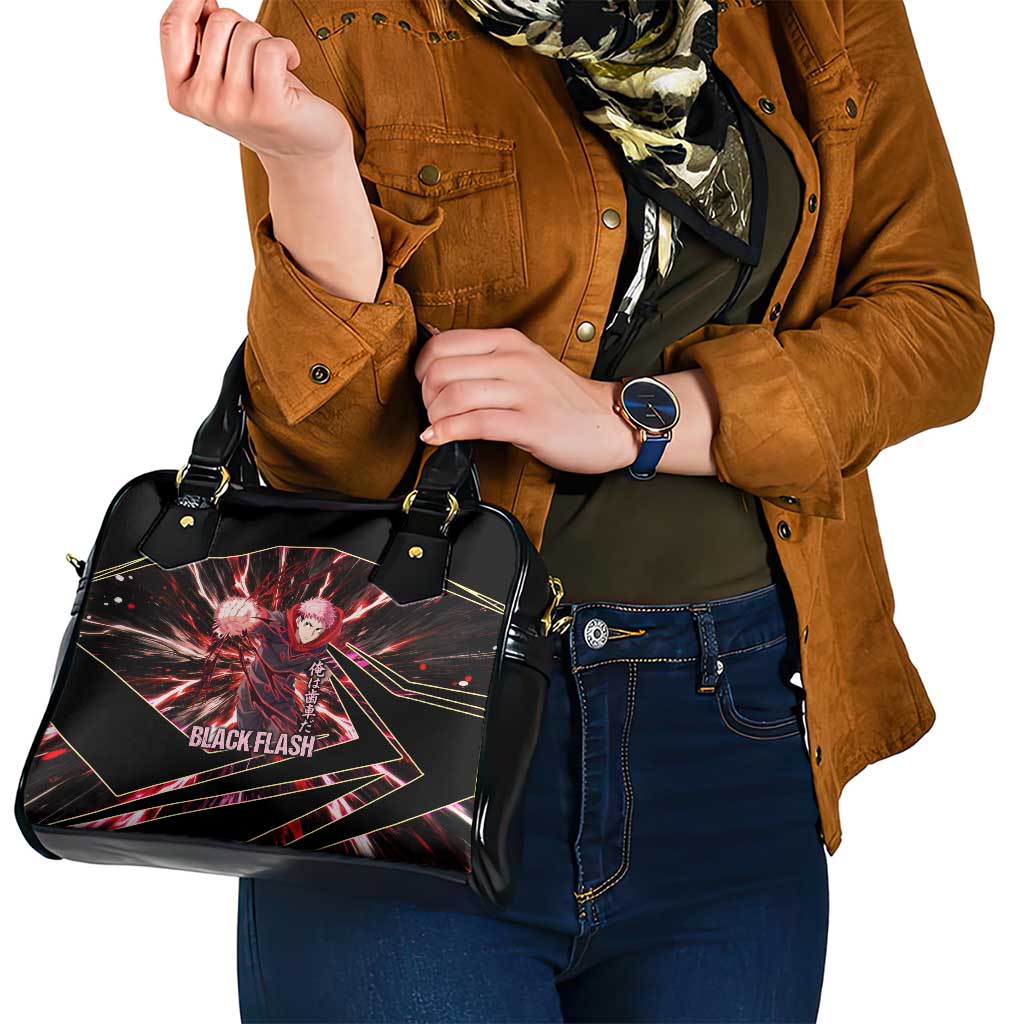 Yuji Itadori Black Flash Shoulder Handbag Dynamic Cursed Energy Burst Style