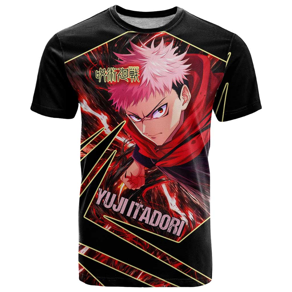 Yuji Itadori Black Flash T Shirt Dynamic Cursed Energy Burst Style