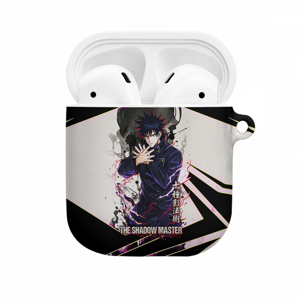 Megumi Fushiguro Shadow Master AirPods Case Ink-Stained Cursed Technique Style