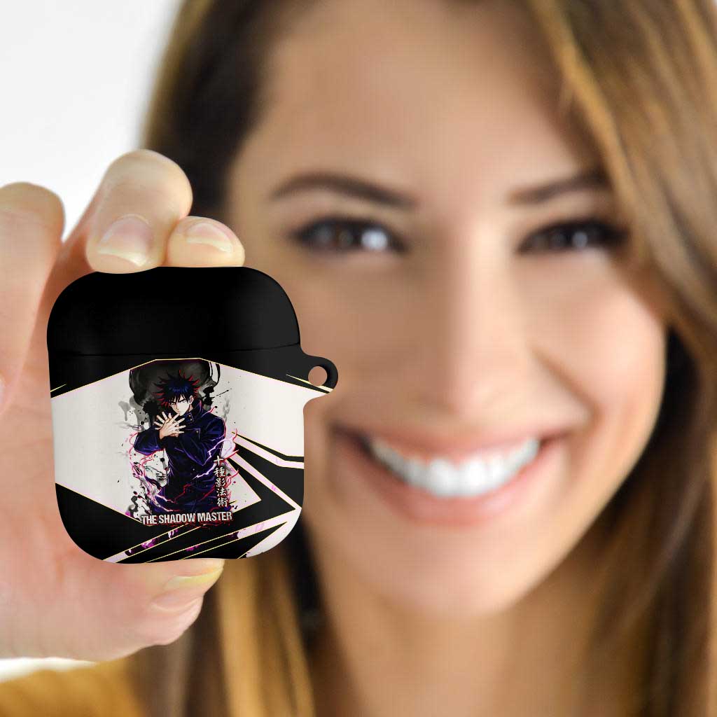 Megumi Fushiguro Shadow Master AirPods Case Ink-Stained Cursed Technique Style