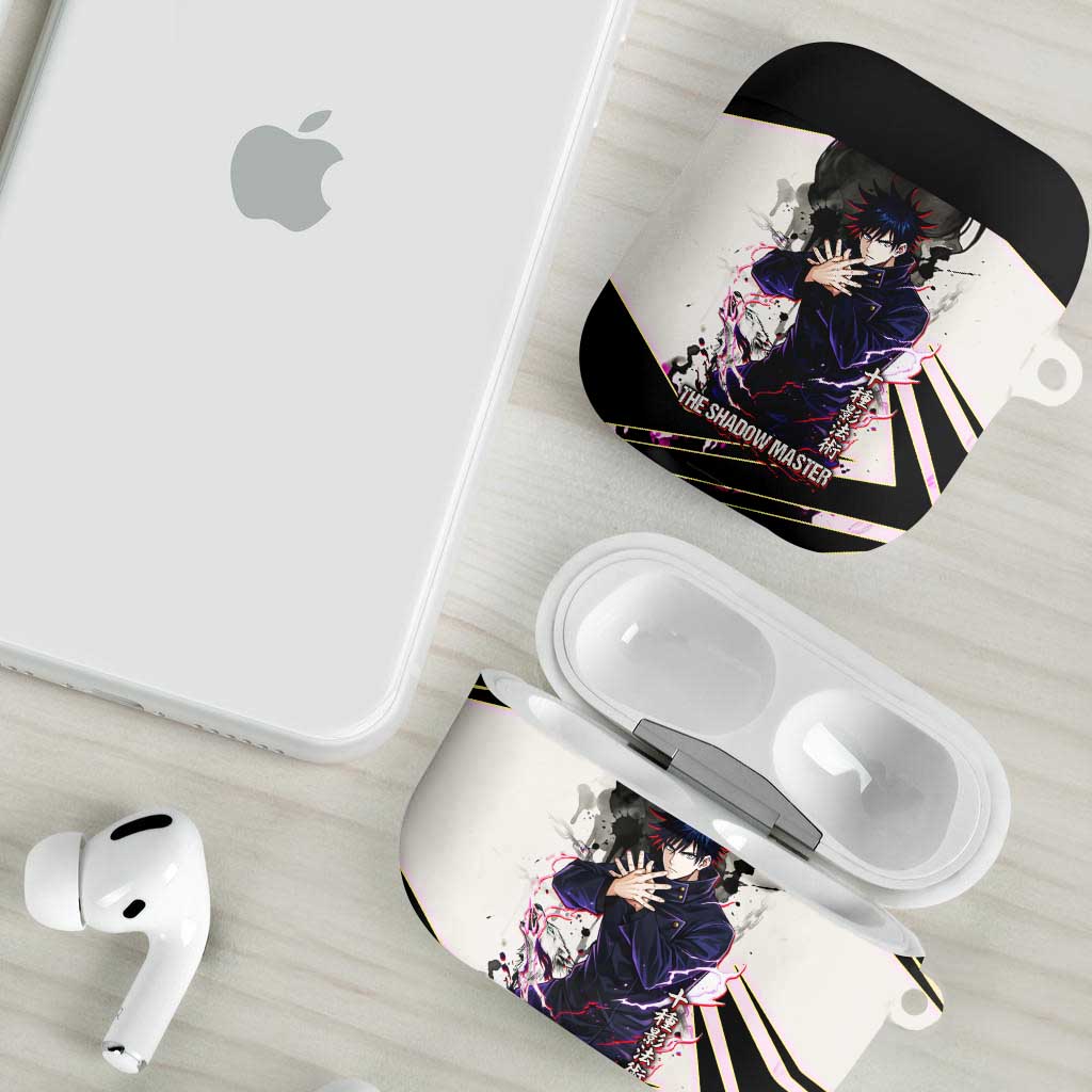 Megumi Fushiguro Shadow Master AirPods Case Ink-Stained Cursed Technique Style