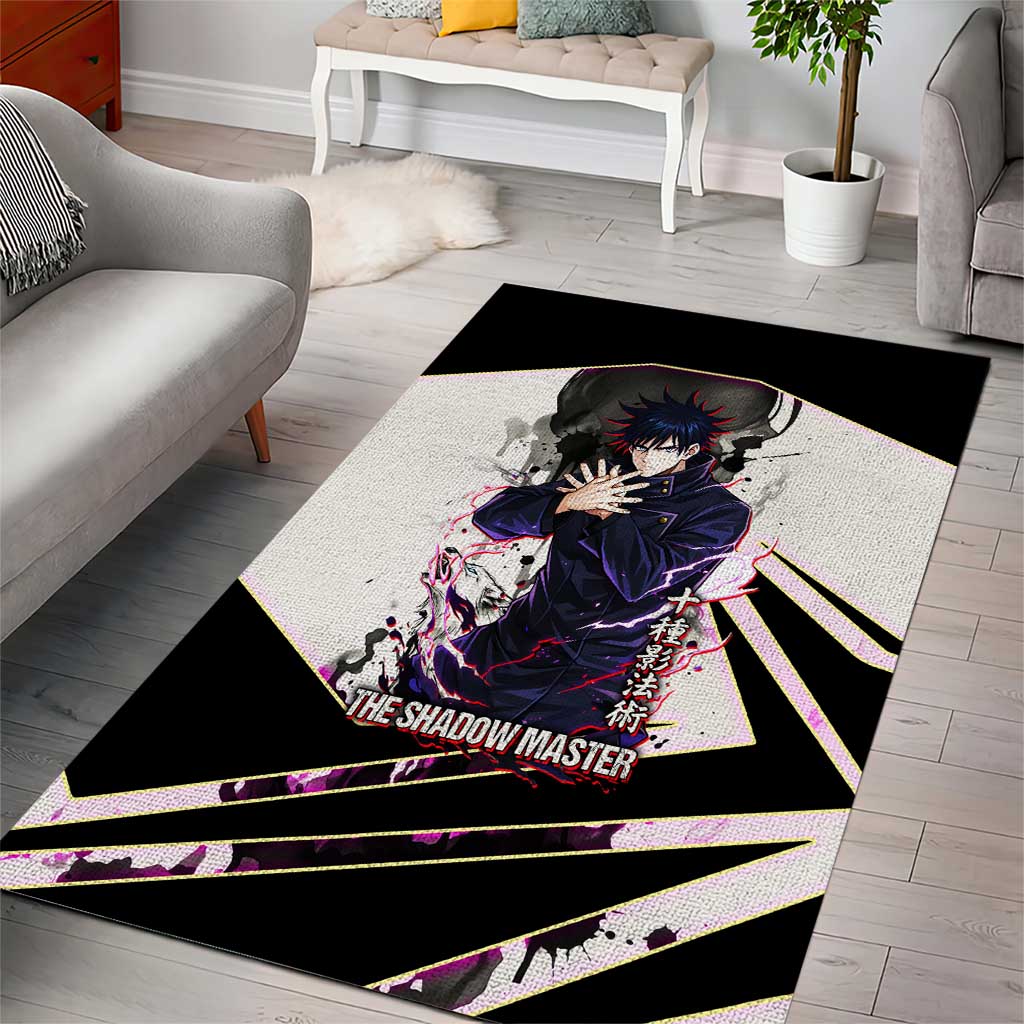 Megumi Fushiguro Shadow Master Area Rug Ink-Stained Cursed Technique Style