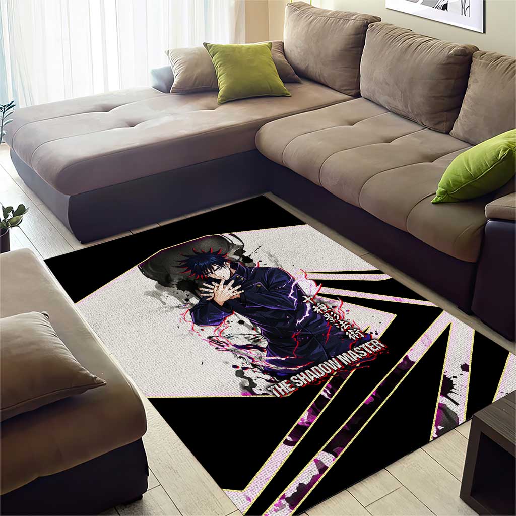Megumi Fushiguro Shadow Master Area Rug Ink-Stained Cursed Technique Style