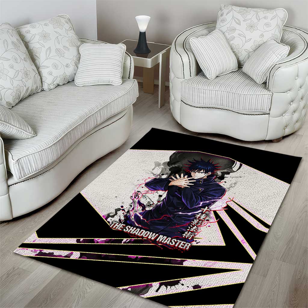 Megumi Fushiguro Shadow Master Area Rug Ink-Stained Cursed Technique Style