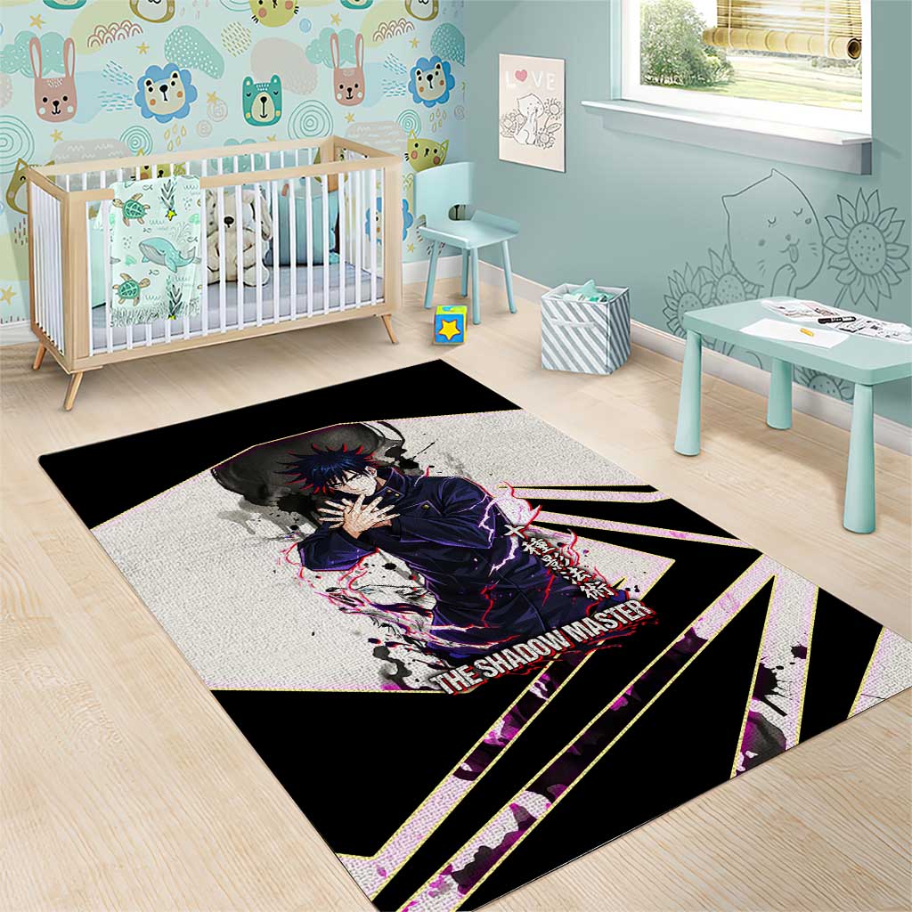 Megumi Fushiguro Shadow Master Area Rug Ink-Stained Cursed Technique Style
