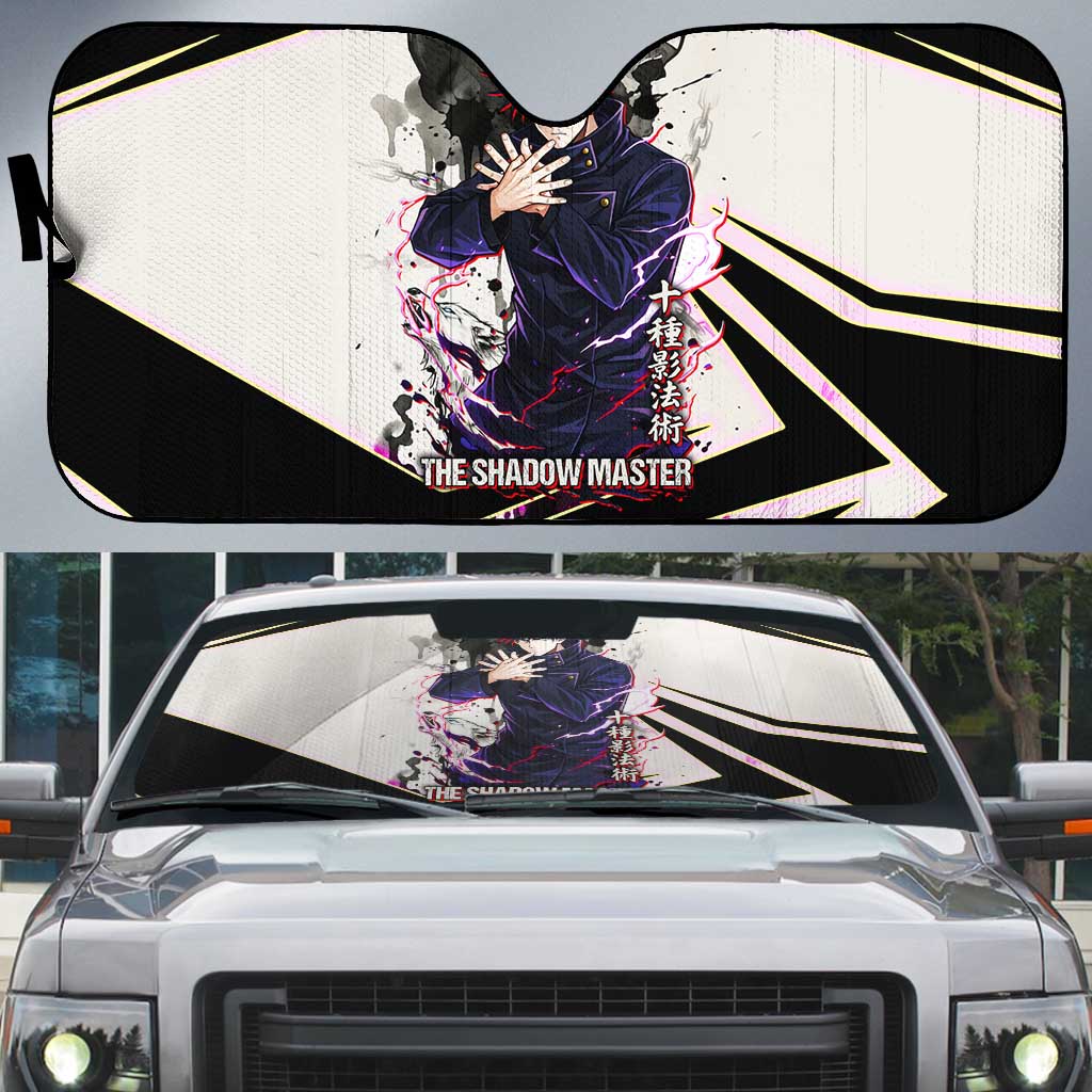 Megumi Fushiguro Shadow Master Auto Sun Shade Ink-Stained Cursed Technique Style