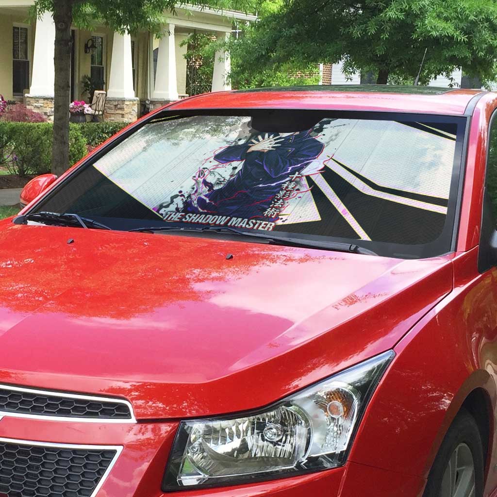 Megumi Fushiguro Shadow Master Auto Sun Shade Ink-Stained Cursed Technique Style