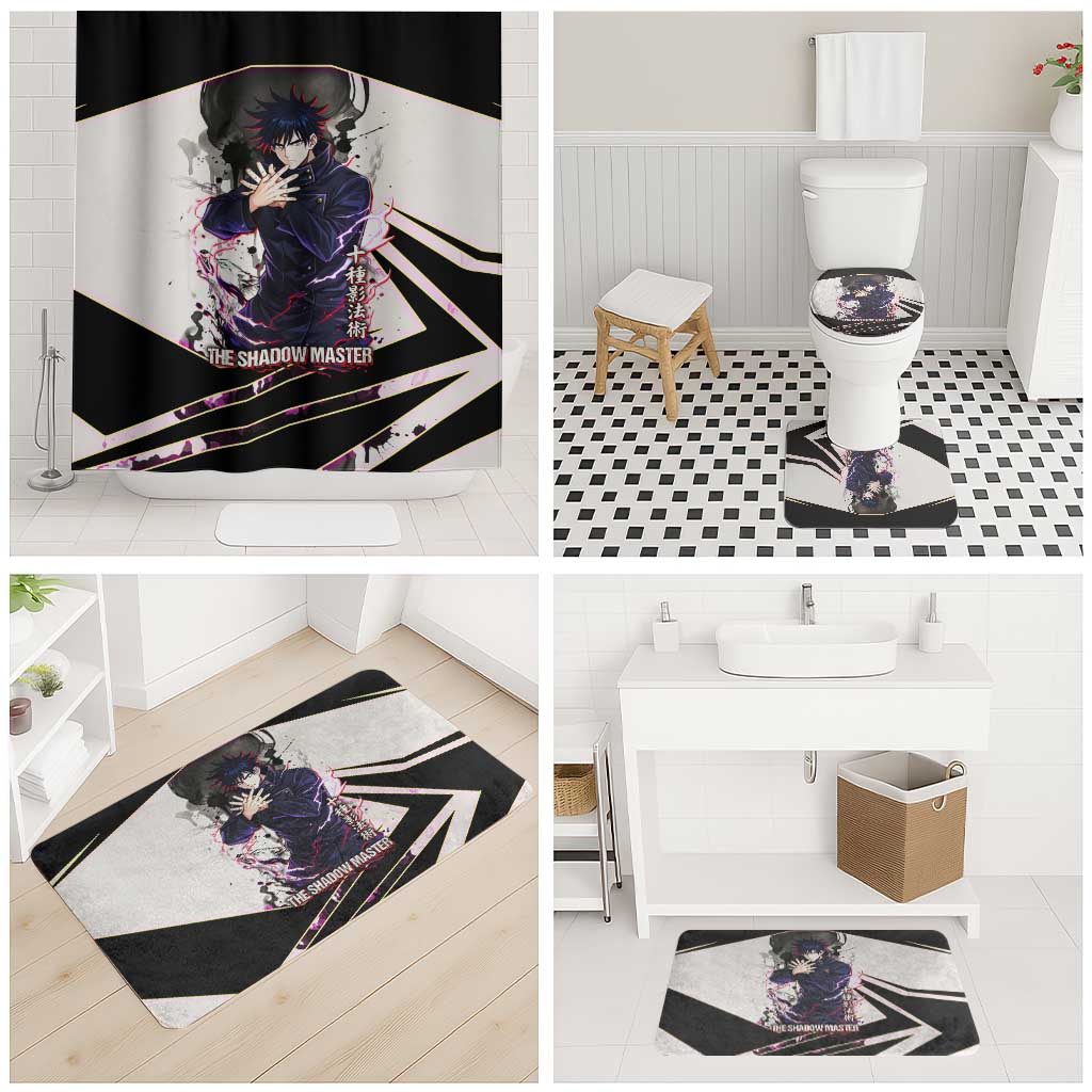 Megumi Fushiguro Shadow Master Bathroom Set Ink-Stained Cursed Technique Style