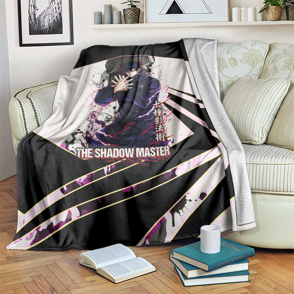 Megumi Fushiguro Shadow Master Blanket Ink-Stained Cursed Technique Style