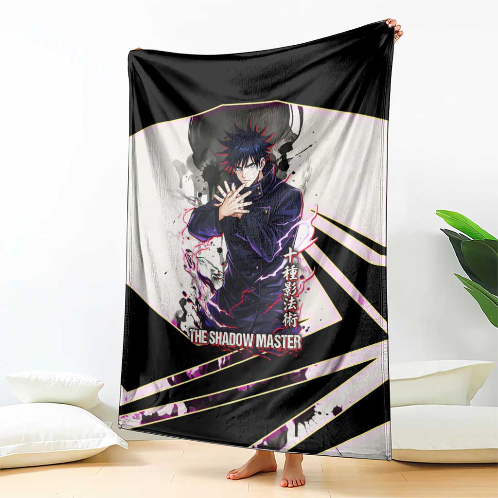 Megumi Fushiguro Shadow Master Blanket Ink-Stained Cursed Technique Style