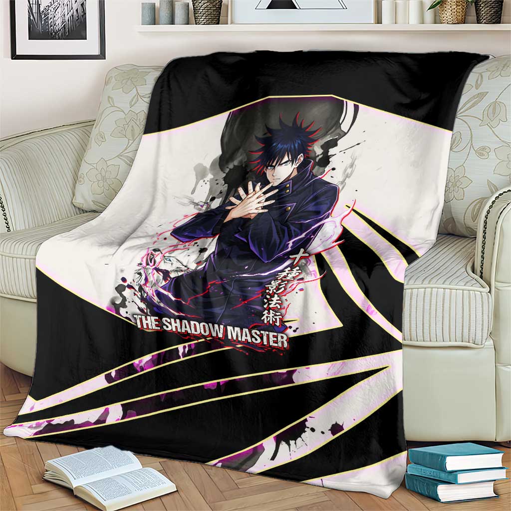 Megumi Fushiguro Shadow Master Blanket Ink-Stained Cursed Technique Style