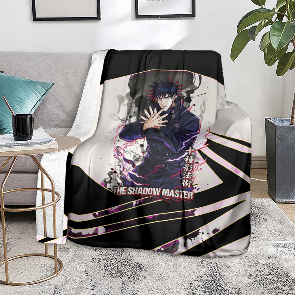 Megumi Fushiguro Shadow Master Blanket Ink-Stained Cursed Technique Style