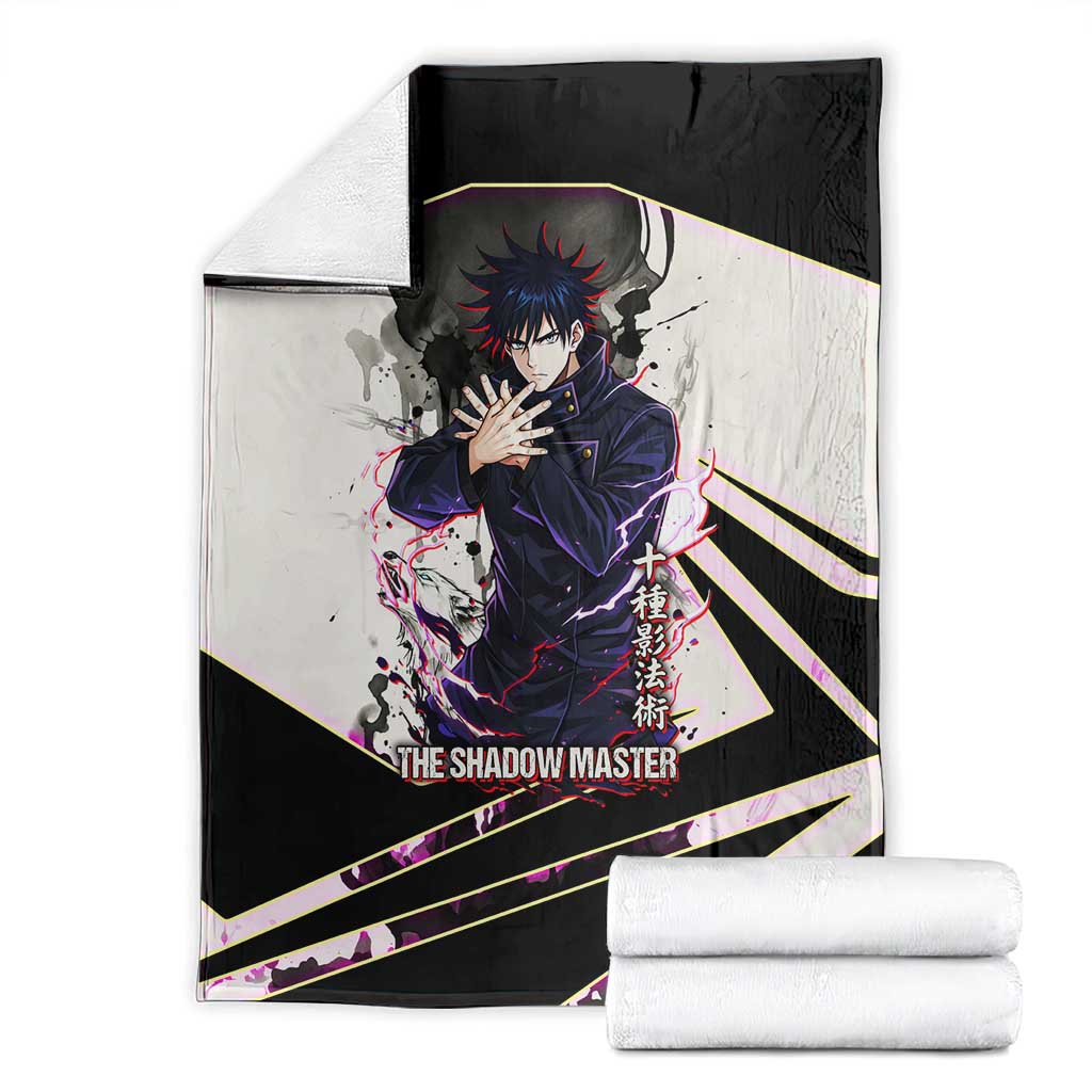 Megumi Fushiguro Shadow Master Blanket Ink-Stained Cursed Technique Style