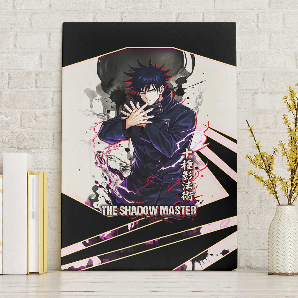 Megumi Fushiguro Shadow Master Canvas Wall Art Ink-Stained Cursed Technique Style