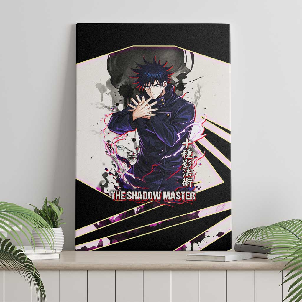 Megumi Fushiguro Shadow Master Canvas Wall Art Ink-Stained Cursed Technique Style
