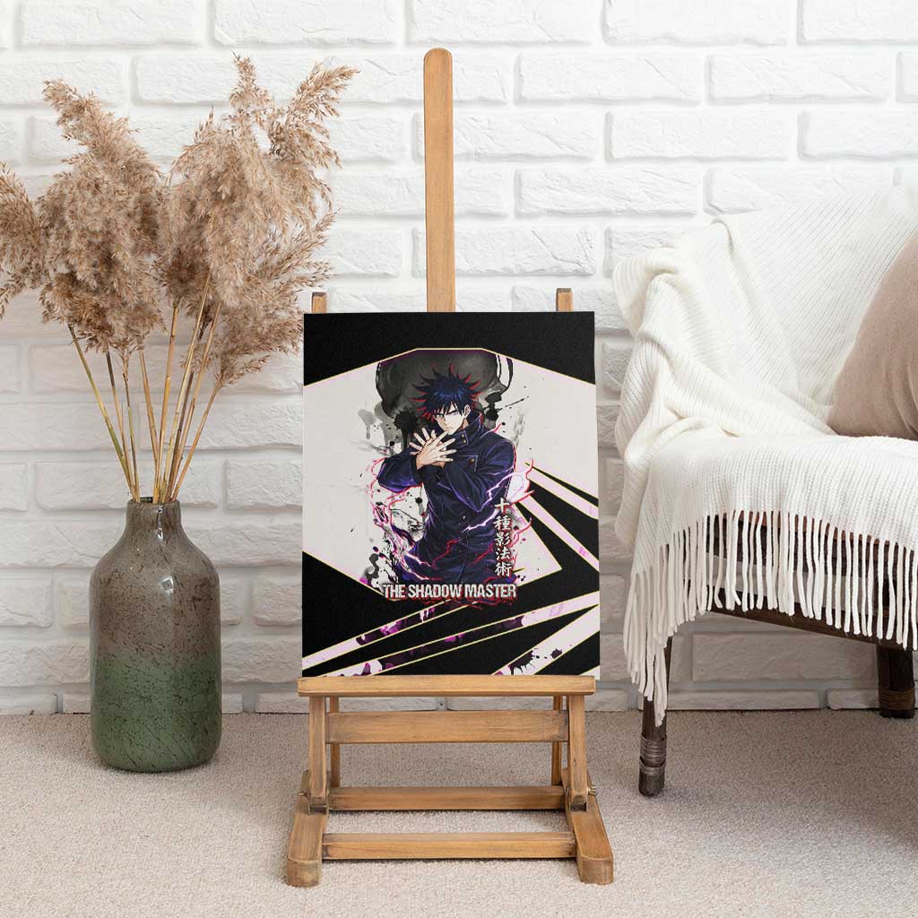 Megumi Fushiguro Shadow Master Canvas Wall Art Ink-Stained Cursed Technique Style