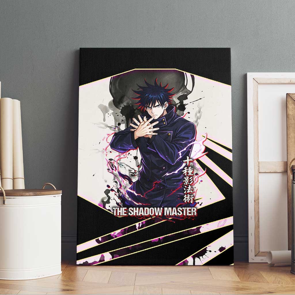 Megumi Fushiguro Shadow Master Canvas Wall Art Ink-Stained Cursed Technique Style