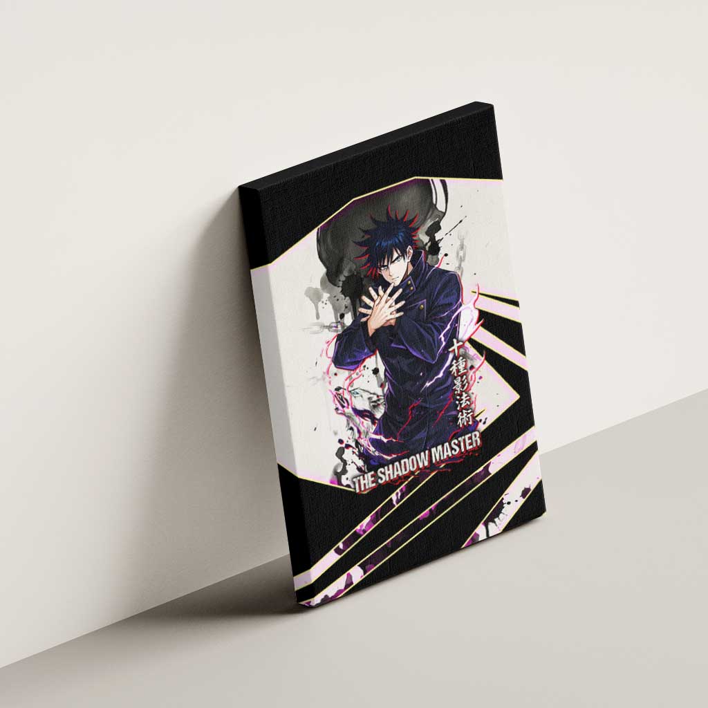 Megumi Fushiguro Shadow Master Canvas Wall Art Ink-Stained Cursed Technique Style