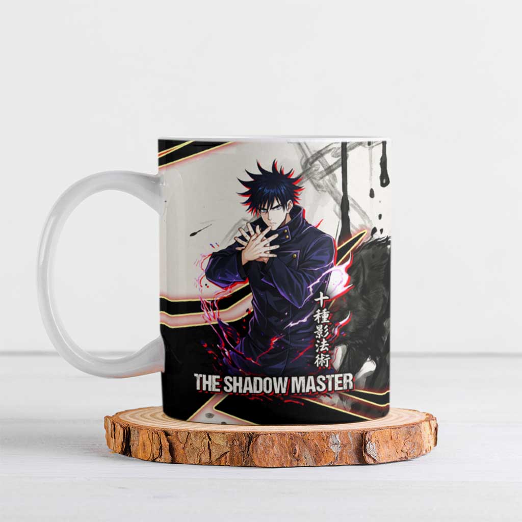 Megumi Fushiguro Shadow Master Ceramic Mug Ink-Stained Cursed Technique Style