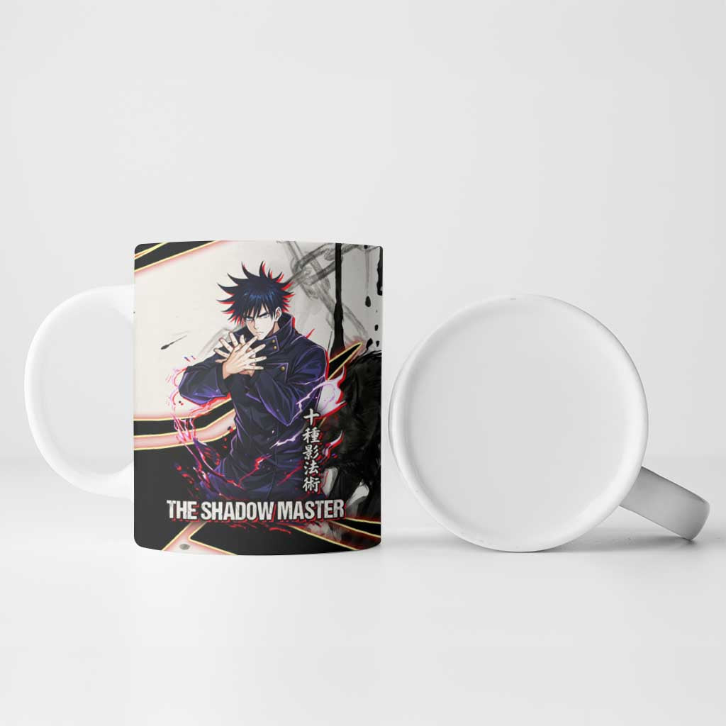 Megumi Fushiguro Shadow Master Ceramic Mug Ink-Stained Cursed Technique Style