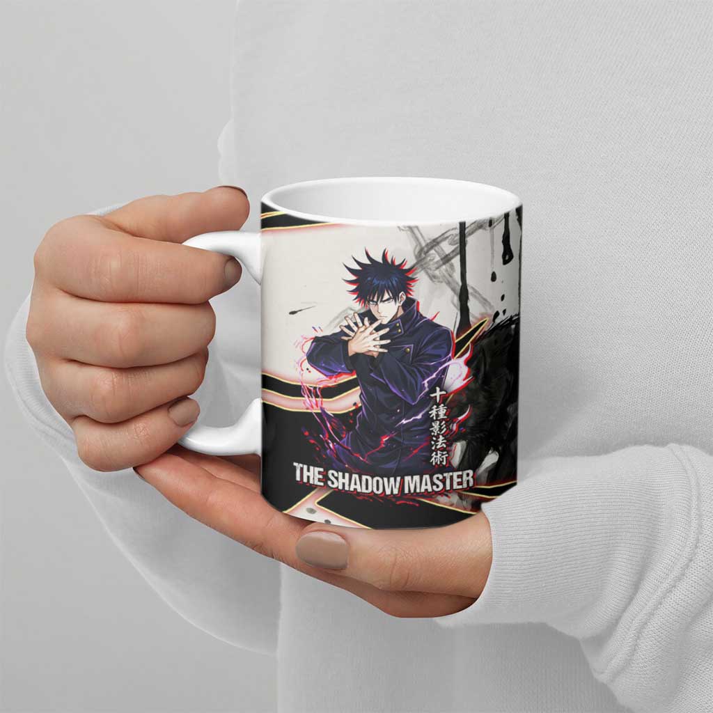 Megumi Fushiguro Shadow Master Ceramic Mug Ink-Stained Cursed Technique Style