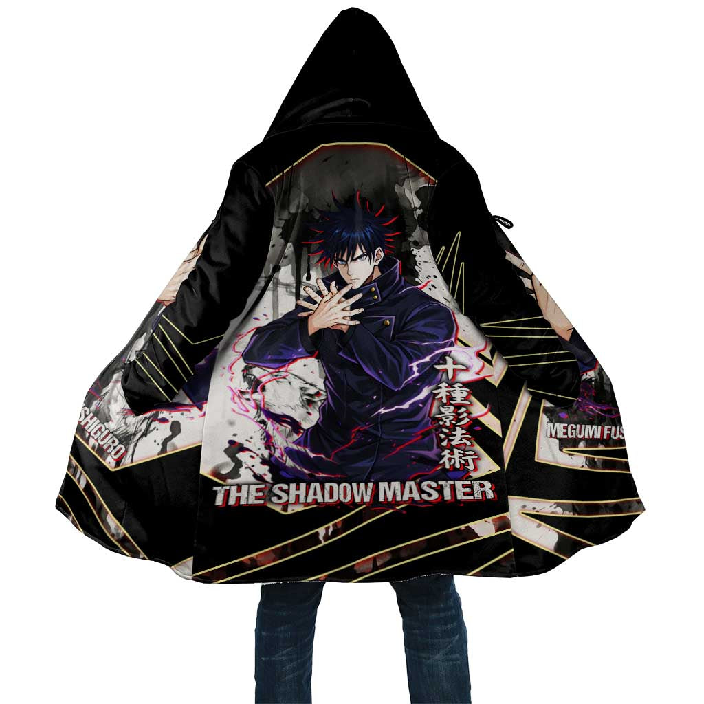 Megumi Fushiguro Shadow Master Cloak Ink-Stained Cursed Technique Style