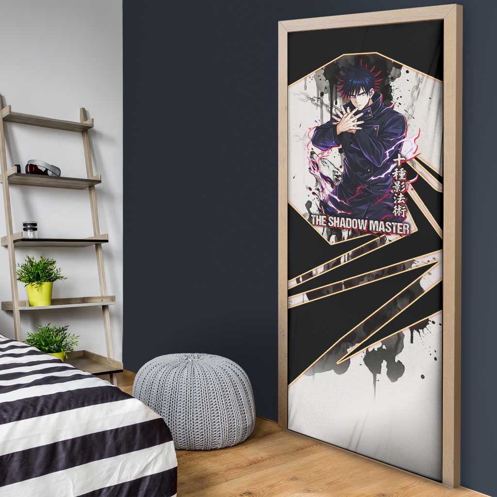Megumi Fushiguro Shadow Master Door Cover Ink-Stained Cursed Technique Style