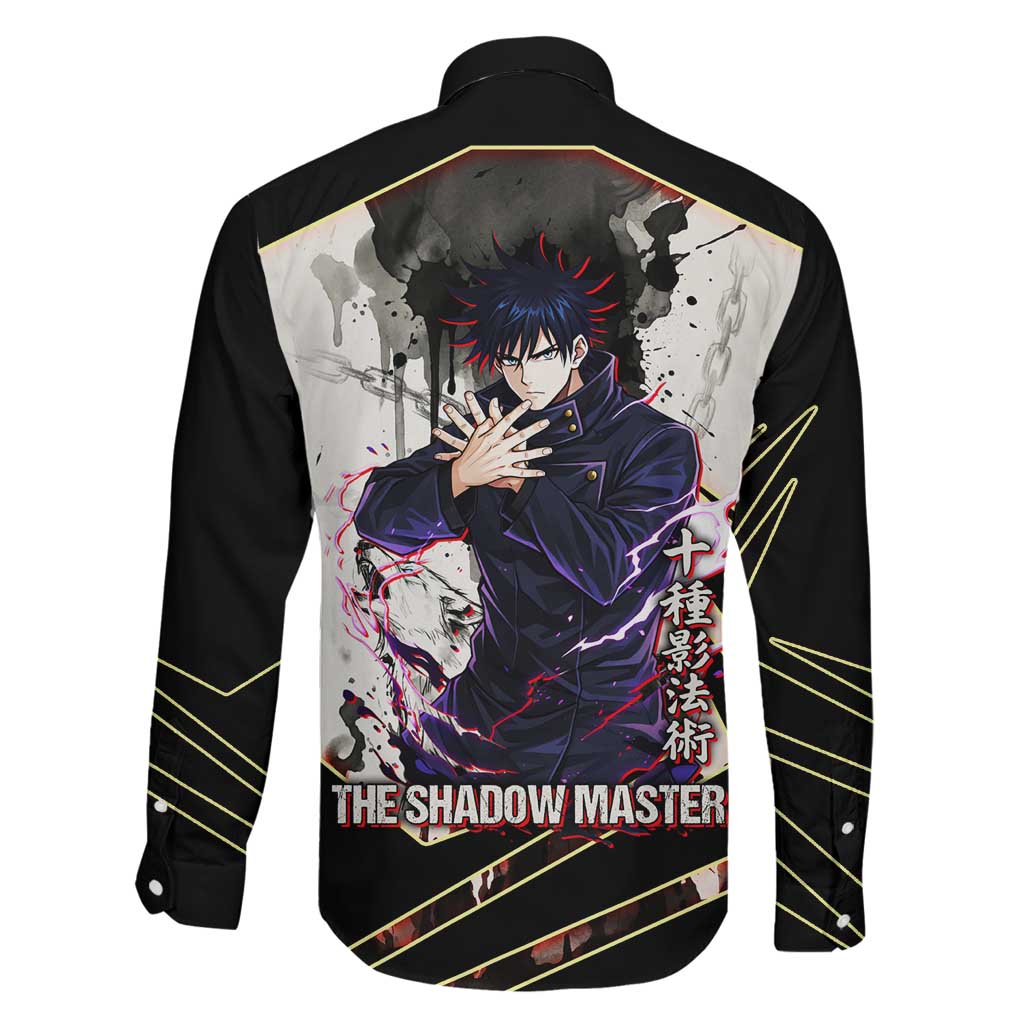 Megumi Fushiguro Shadow Master Family Matching Mermaid Dress and Hawaiian Shirt Ink-Stained Cursed Technique Style