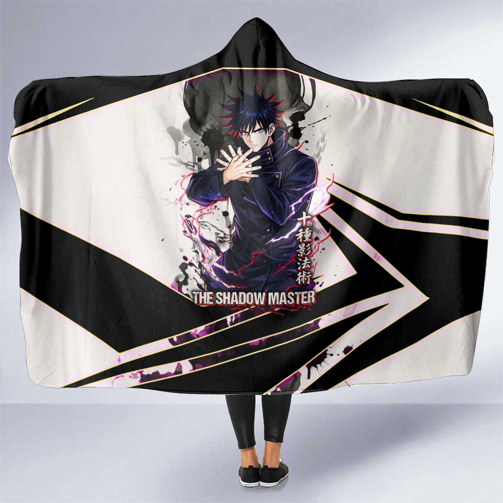 Megumi Fushiguro Shadow Master Hooded Blanket Ink-Stained Cursed Technique Style