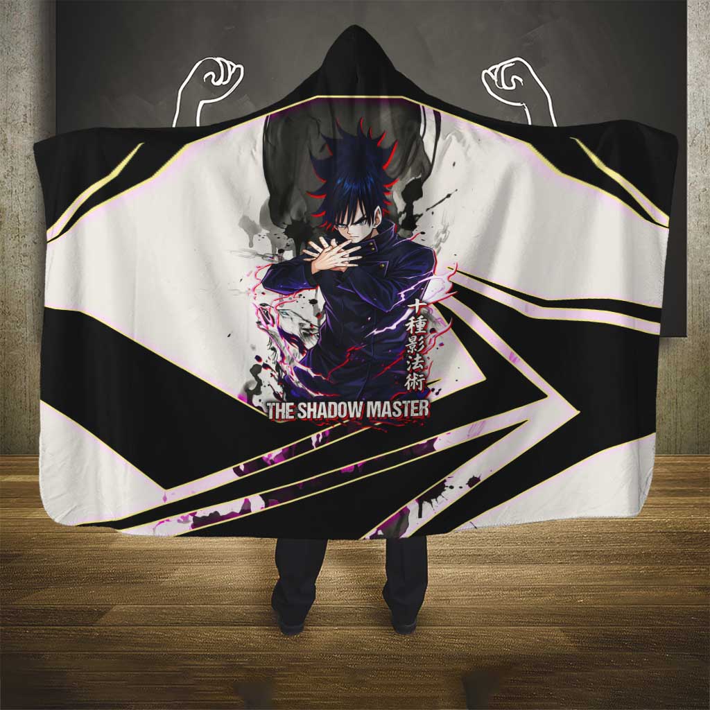 Megumi Fushiguro Shadow Master Hooded Blanket Ink-Stained Cursed Technique Style