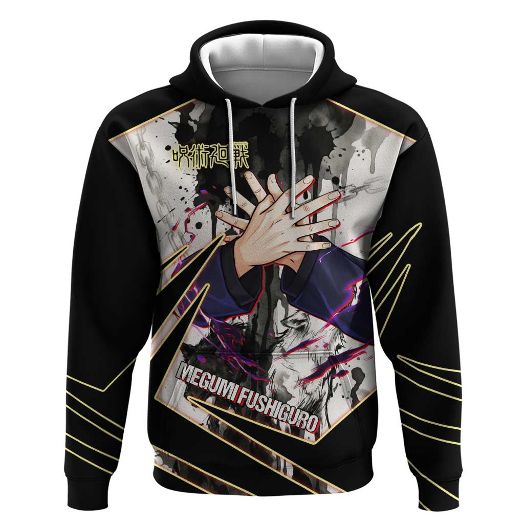 Megumi Fushiguro Shadow Master Hoodie Ink-Stained Cursed Technique Style