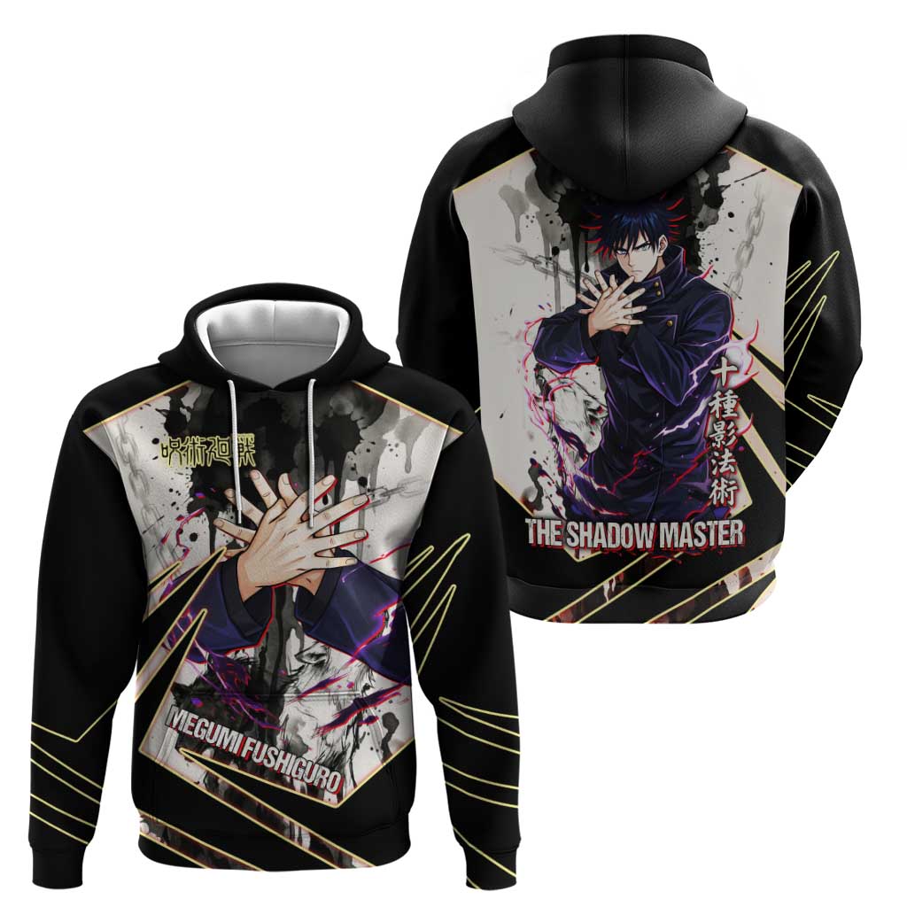 Megumi Fushiguro Shadow Master Hoodie Ink-Stained Cursed Technique Style