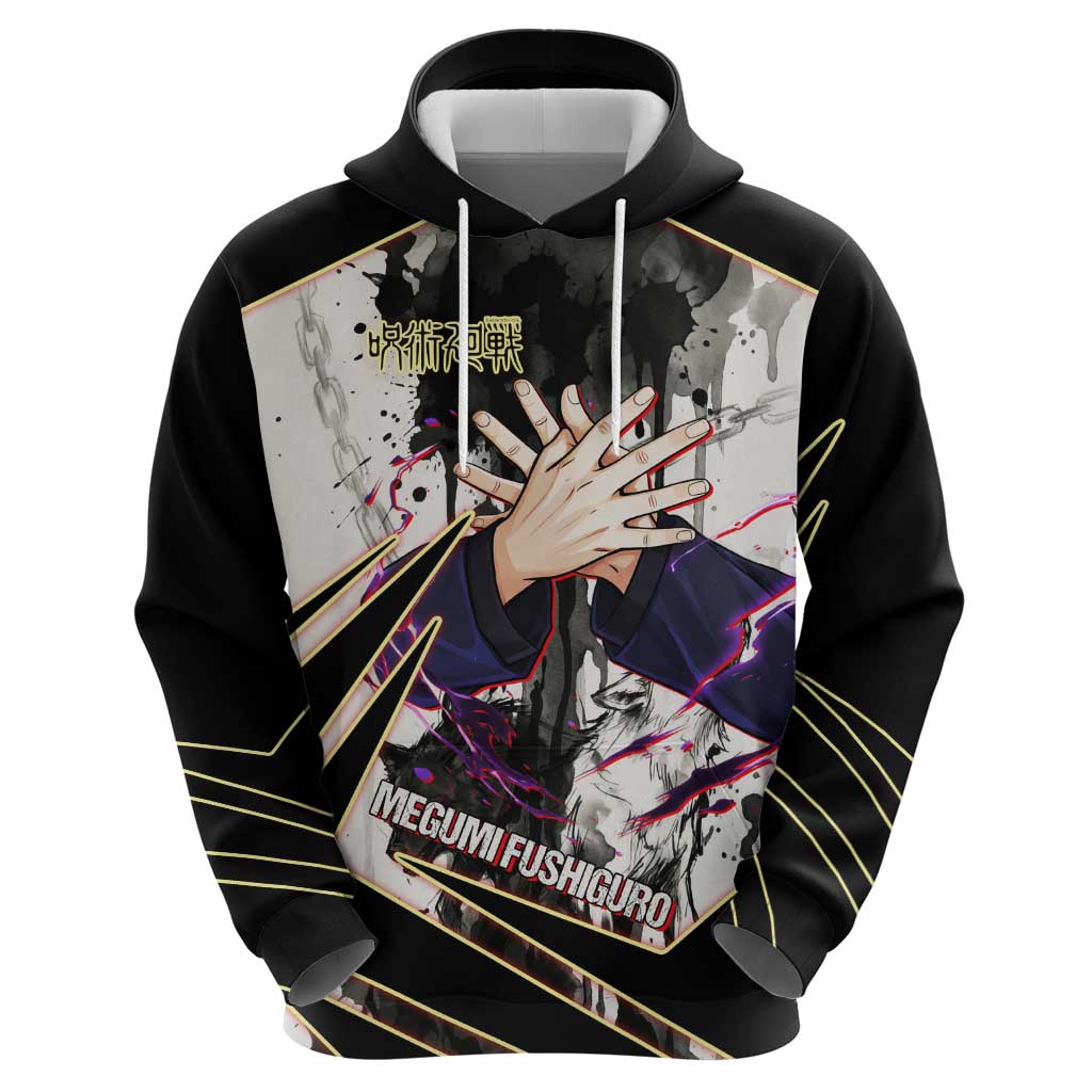 Megumi Fushiguro Shadow Master Hoodie Ink-Stained Cursed Technique Style