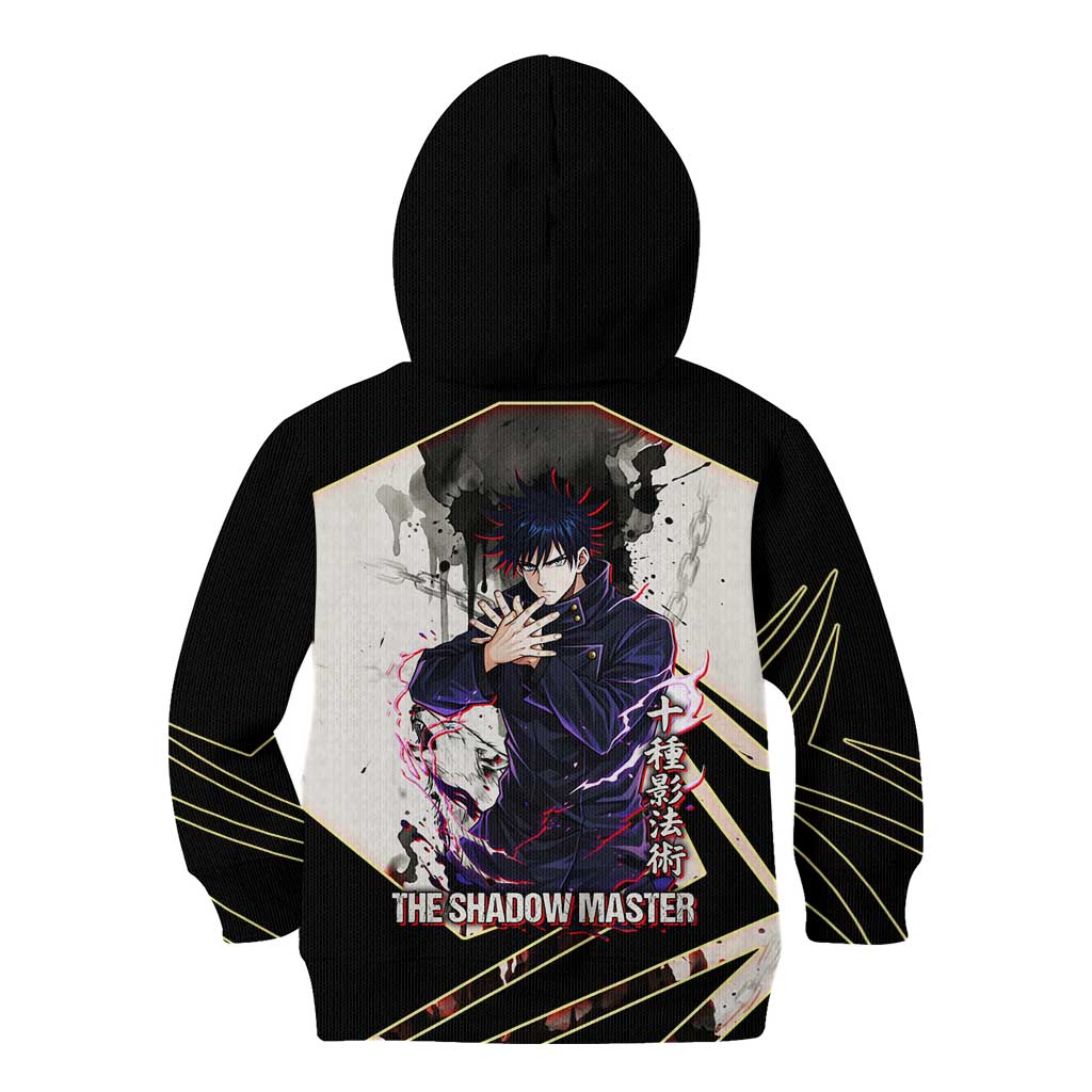 Megumi Fushiguro Shadow Master Kid Hoodie Ink-Stained Cursed Technique Style