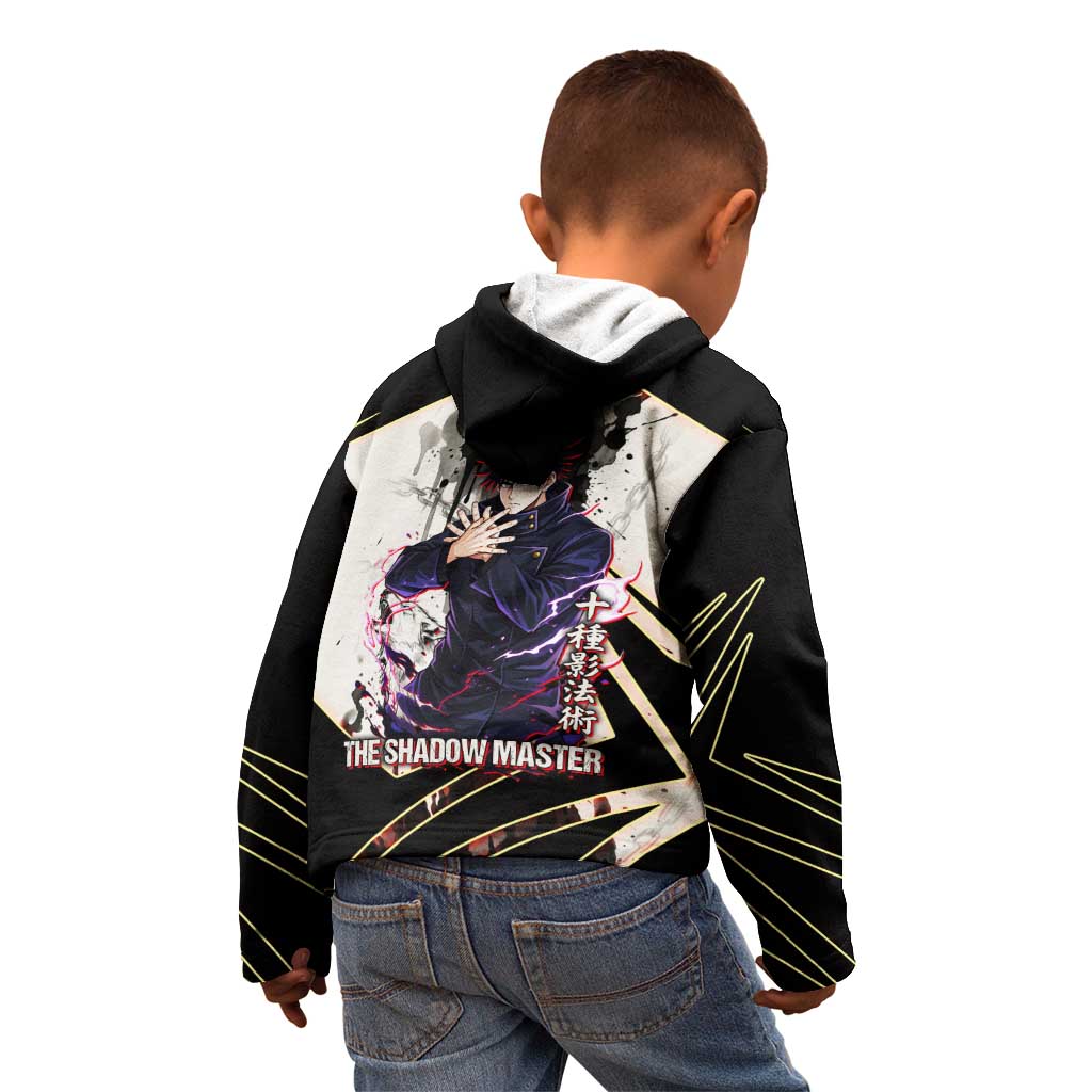 Megumi Fushiguro Shadow Master Kid Hoodie Ink-Stained Cursed Technique Style